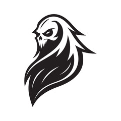 ghost vector silhouette clip art logo illustration