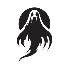 ghost vector silhouette clip art logo illustration