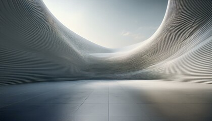 3d render of abstract curve structure futuristic architecture