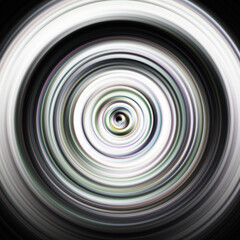 Colorful radial motion effect. Abstract rounded background. Color curves and sphere.