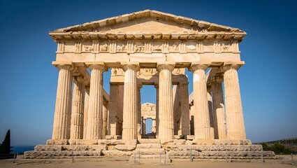 Fototapeta premium Ancient Greek temple with majestic columns