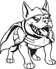 Pitbull terrier. Hand drawn vector illustration