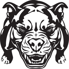 Pitbull terrier. Hand drawn vector illustration