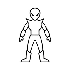 Outline of Action Figures Illustration