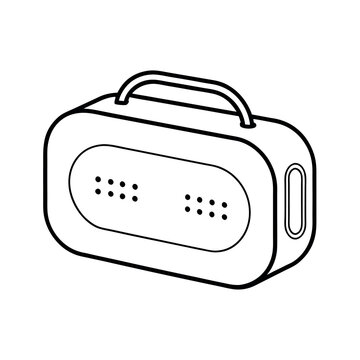 black speaker with handle clip art preview