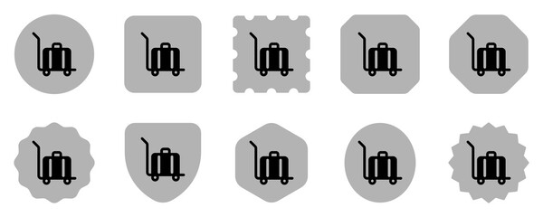 Editable baggage trolley, baggage cart vector icon. Part of a big icon set family. Perfect for web and app interfaces, presentations, infographics, etc