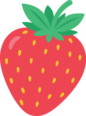Obraz premium Strawberry fruit vector illustration on white background.