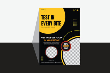 Modern Food menu flyer design template
