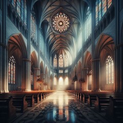 ceilinged cathedral A majestic cathedral with