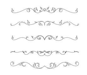 Obraz premium Beautiful and Decorative Handwritten Dividers for All Your Creative and Artistic Projects