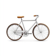 Fototapeta premium Classic vintage bicycle with light gray frame.
