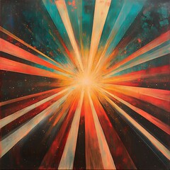 Radiating star field in vibrant space moment high resolution picture