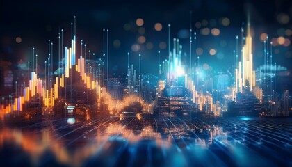 Fototapeta premium abstract digital data for business background