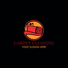 Obraz premium carpet shop and carpet cleaning logo design vector
