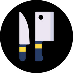 Kitchen Knives single icon vector illustration