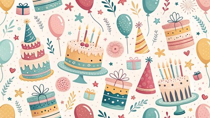 easter seamless pattern with eggs