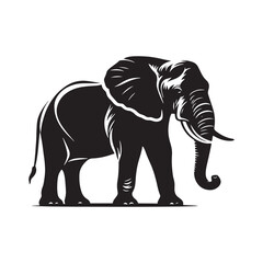 Elegant Shadows of the Wild: A Stunning Collection of African Elephant Vector Silhouettes Celebrating Strength, Grace, and the Iconic Presence of Africa’s Gentle Giants in Design