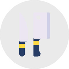 Kitchen Knives single icon vector illustration