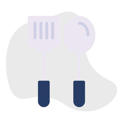Kitchen Utensils single icon vector illustration