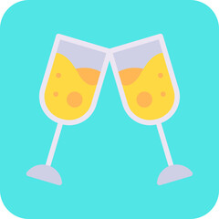 Wine Glasses single icon vector illustration