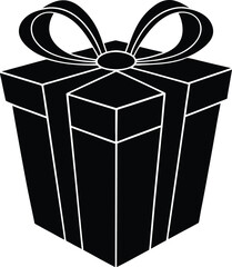 a gift box silhouette, gift box png