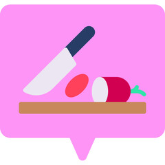 Chop single icon vector illustration