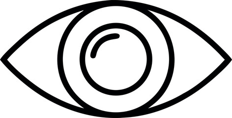 Basic Eye Icon Vector Illustration