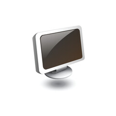 Computer  vector with white Background