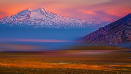 Fototapeta premium sunset over the mountains