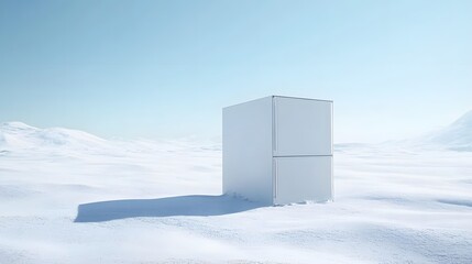 White Fridge with Arctic Desert.