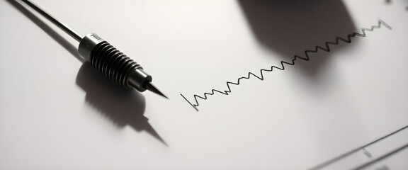 pen sitting on top of a piece of paper