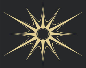 Obraz premium Abstract Starburst Vector: Dynamic Radial Lines, Bursting Shape, Modern Design.