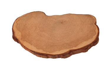 PNG Wooden eco rustic pine tree wood platform podium on transparent background. Minimal empty display product presentation scene.