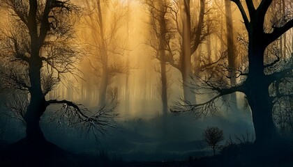 Stranger Things background illustration with creepy shades