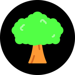 Tree single vector icon illustration