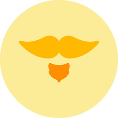 Beard and Moustache I single vector icon illustration