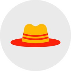 Hat II single vector icon illustration