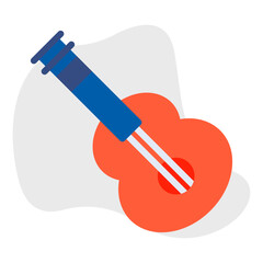 Guitar single vector icon illustration