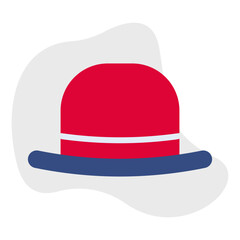 Hat I single vector icon illustration