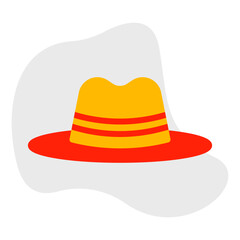 Hat II single vector icon illustration