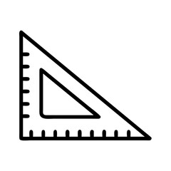 Triangle Ruler with Protractor Edge Icon Design