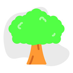 Tree single vector icon illustration
