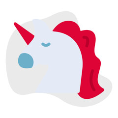 Unicorn single vector icon illustration