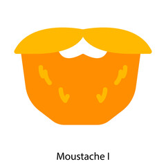 Moustache I single vector icon illustration