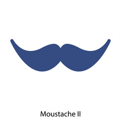 Moustache II single vector icon illustration