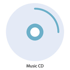 Music CD single vector icon illustration