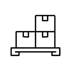 Two Boxes on Wooden Pallet Icon Design