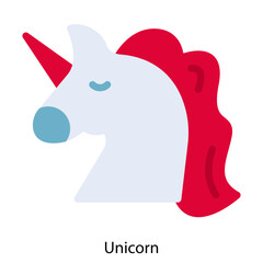 Unicorn single vector icon illustration