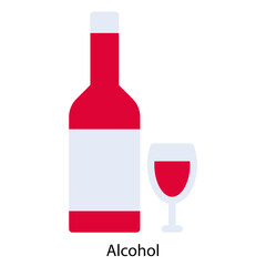 Alcohol single vector icon illustration