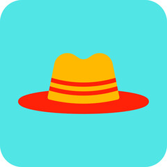 Hat II single vector icon illustration